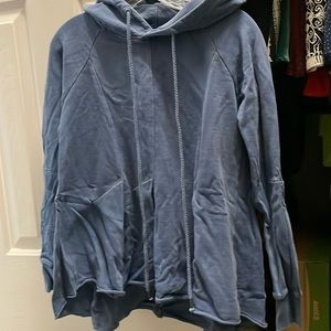 Pilcro.  From Anthropologie. Xsmall.  Pleated.  High low.  Hoodie.